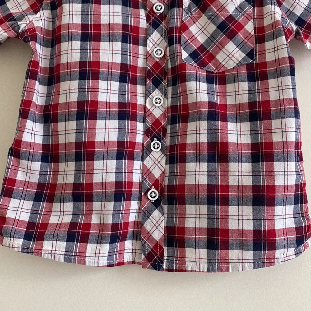 The Children’s Place Boys Madras Button Down Shirt